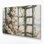 «Coastal Beach Rose», art mural gris sur toile