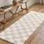 Beyanka Chequered Machine Tufted Area Rug-1155046446