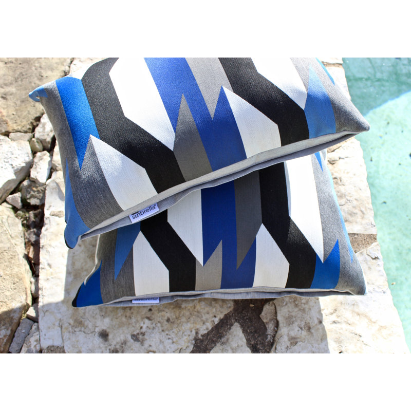 Geometric Sunbrella® Throw Pillow