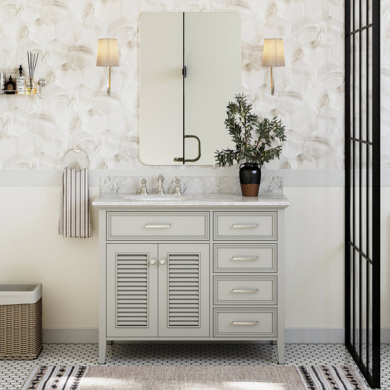 Kensington 43'' W Single Vanity, Left, Gray