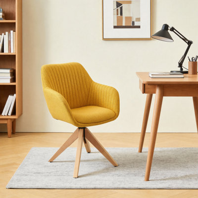 Upholstered Swivel Office Desk Chair