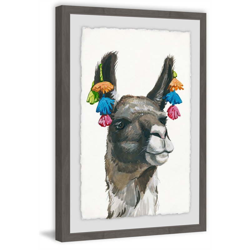 Ear Fringe - Single Picture Frame Painting, 46 cm H x 30 cm W x 3 cm D