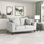 Causeuse Mariah en chenille moderne et contemporaine de 64 po avec ressorts ensachés en mousse haute densité Mariah