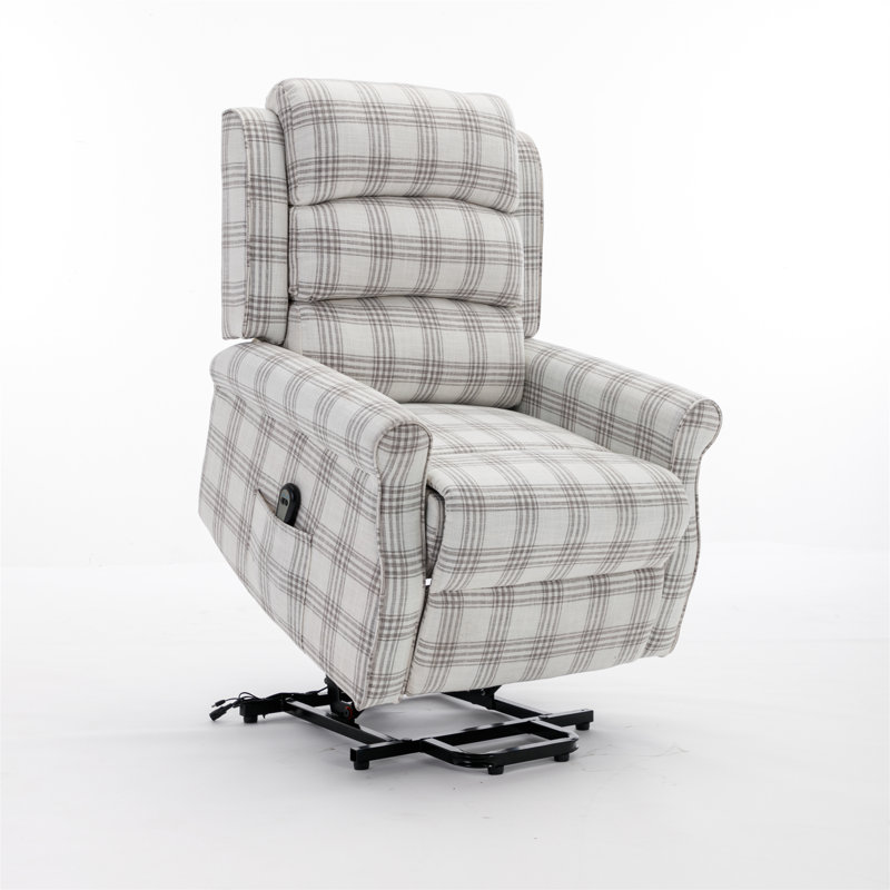 Deltrice 82cm Wide Lift Assist Wing Chair Recliner, Grey