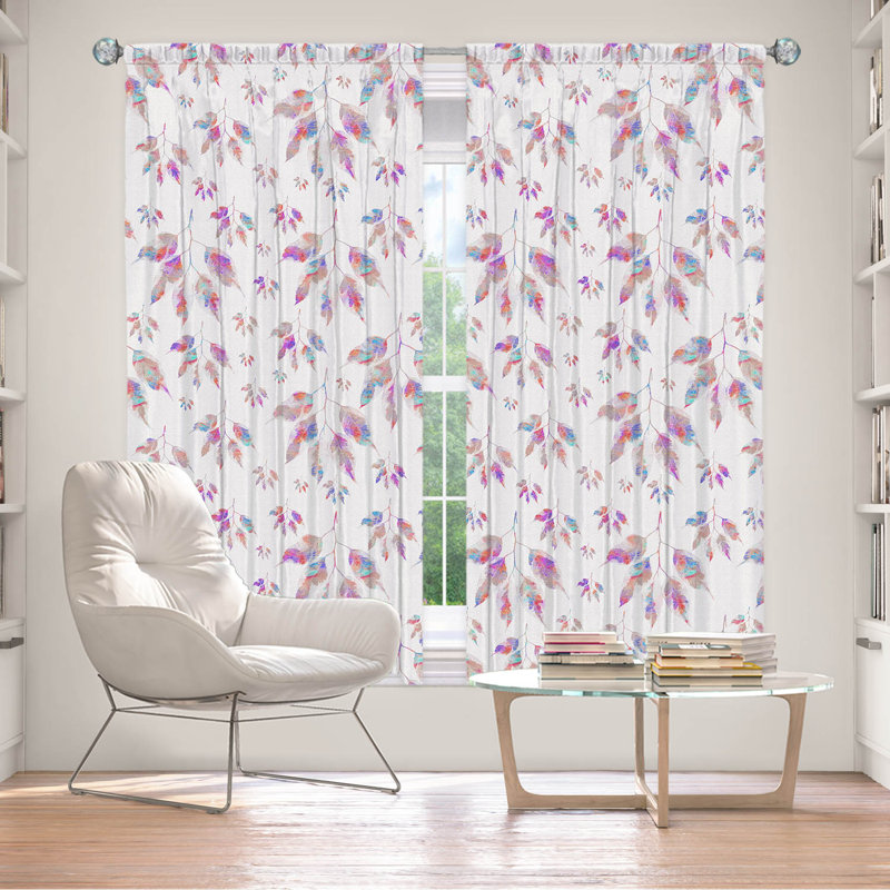 Ghassan Room Darkening Curtain Pair, 40" W x 82" L, Pink