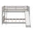 Low Bunk Bed Frame With Ladder,Full-Length Guardrail And  Slide-118155251