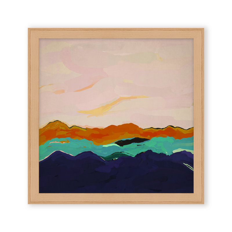 Nature Inspired Twilight Silhouette, 48" H x 48" W, Framed Canvas, Brown