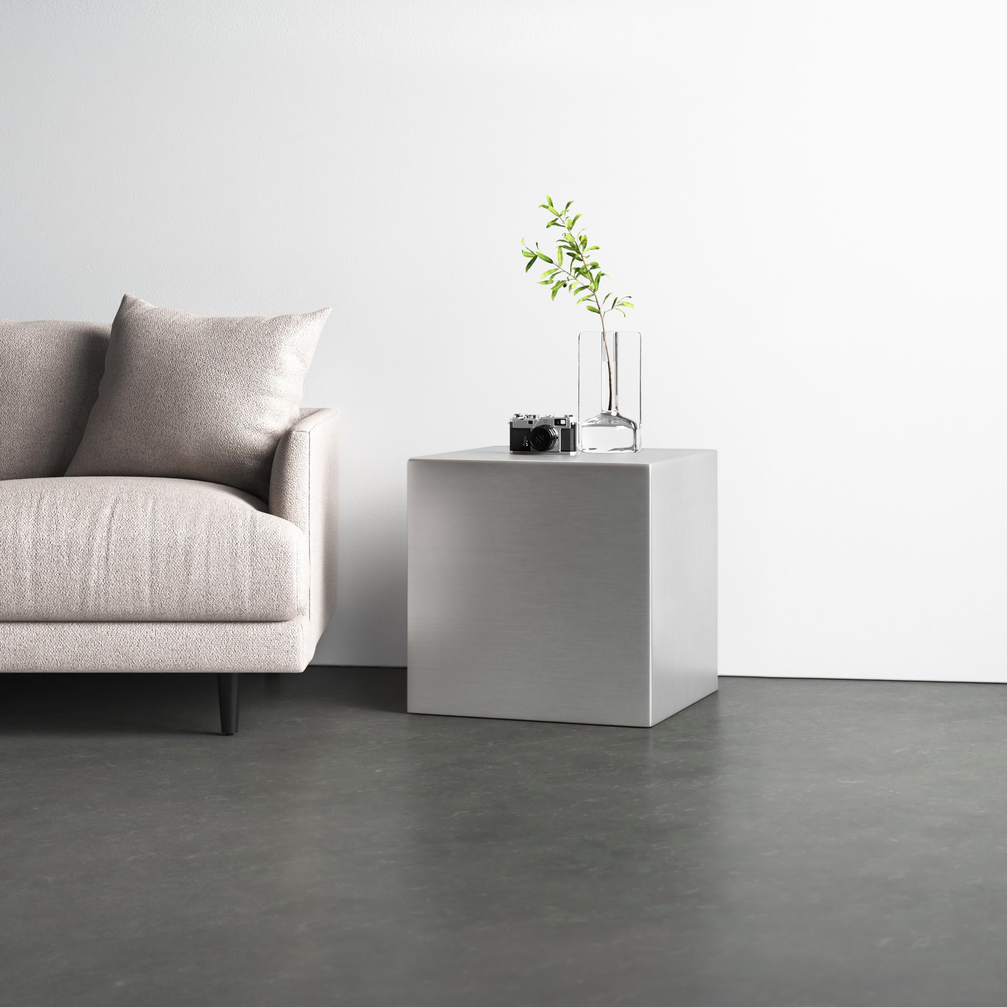 Jules End Table, Black, 20" H x 20" x 20" D