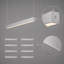 Régleur linéaire commercial LinearLux 120 cm (4 pi) à intensité variable 3CCT, 120 V/277 V, puissance sélectionnable 40 W/50 W/60 W, 6 900 lm, antiéblouissement, connectable, pour applications commerciales et industrielles (entrepôts), argent, lot de 8-122269367-128984596-129437833