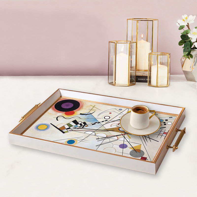 Elegant Glass Tray, 19.7 x 11.4 x 1.4 inches | 100% Durable Glass Construction | Easy to Clean with Damp Cloth | Ideal for Serving, Decorative Display, and Organizing | Stylish Addition to Home Décor