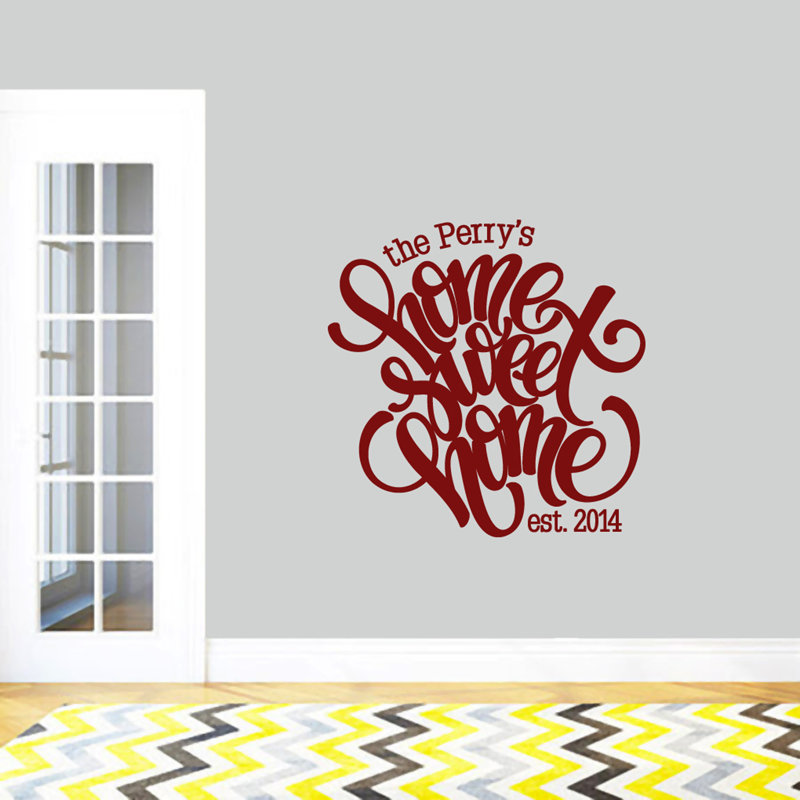 Text & Numbers Wall Decal, Yes, Cranberry