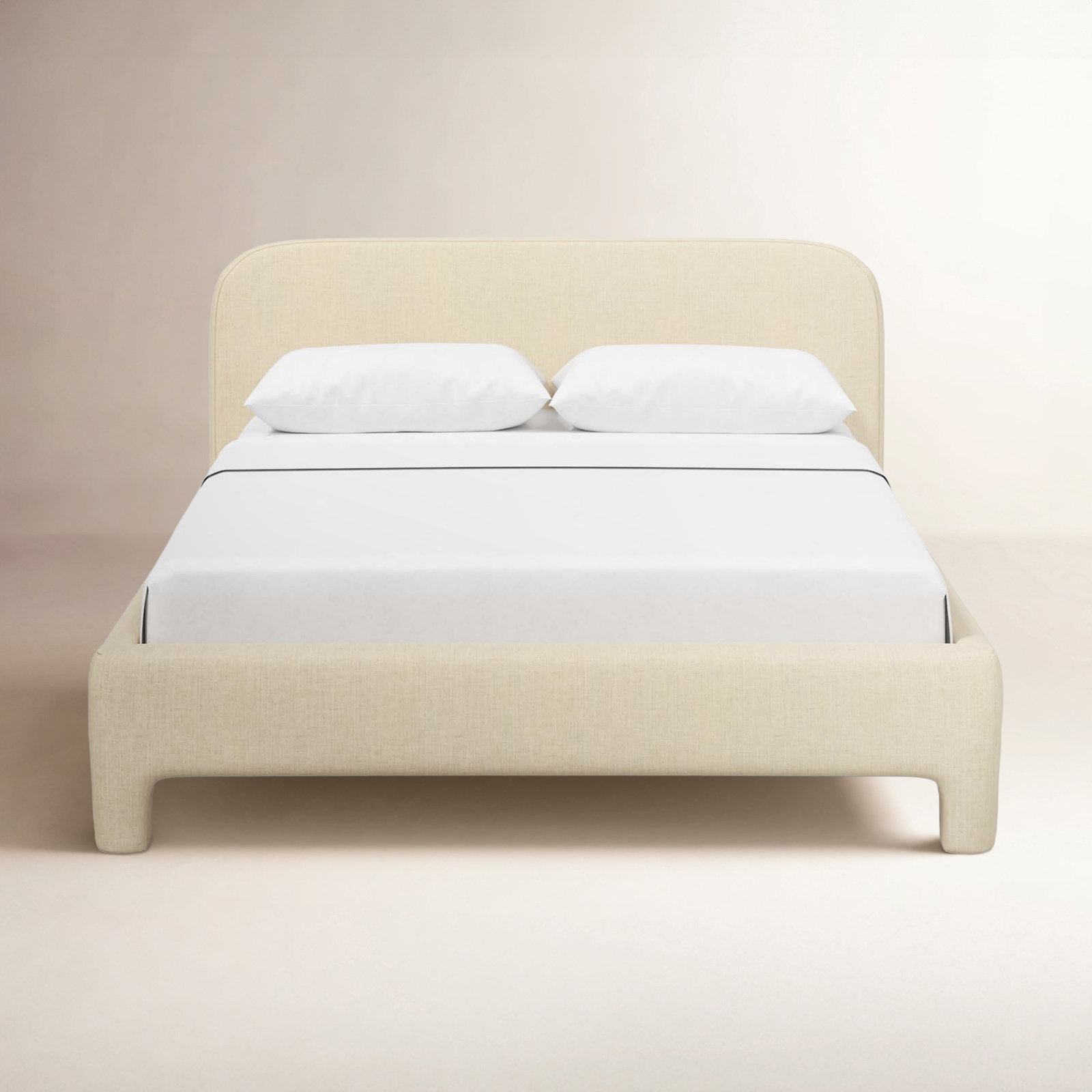 Illy Upholstered Bed, King, Classic Linen Linen