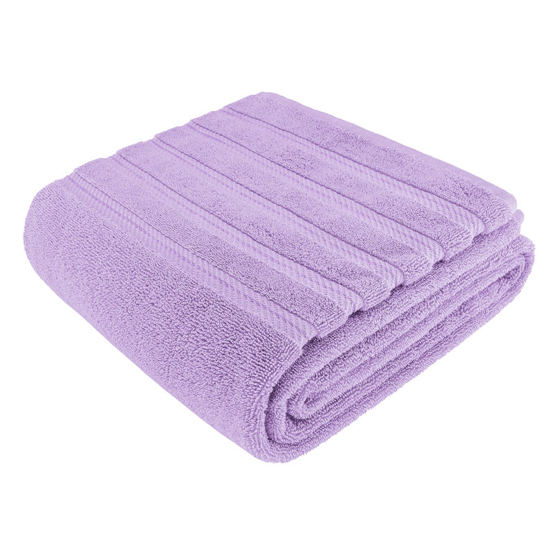 Grand drap de bain 100% coton 35 x 70 Darcelle, Lilas, 1