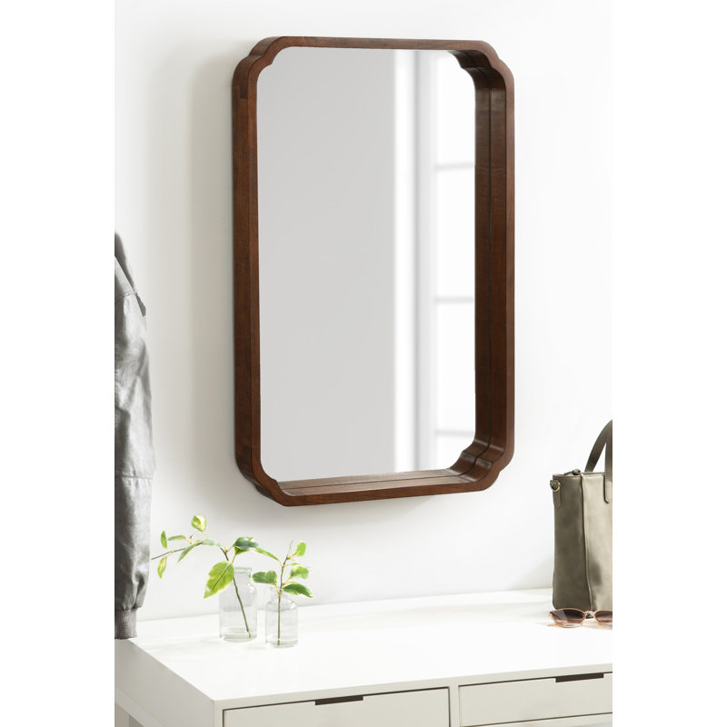 Vannessa Mirror, 36" x 24", Brown Wood