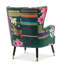 Upholstered Accent Chair with Footstool-1579468138
