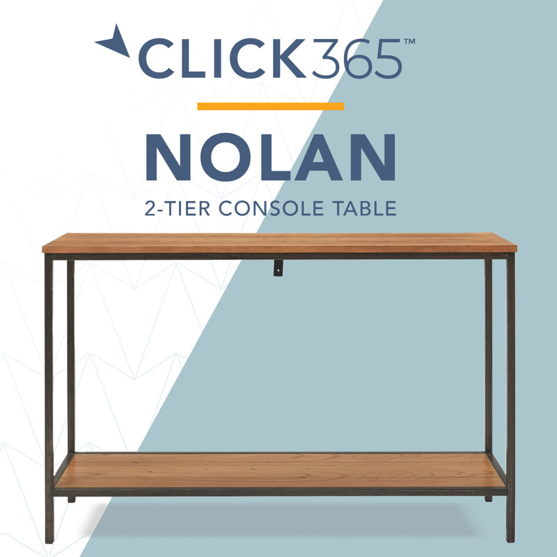 Console à 2 niveaux avec tablette de rangement Nolan
