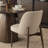 Bacco Curved Back Oatmeal Fabric Dining Side Chair-953140468