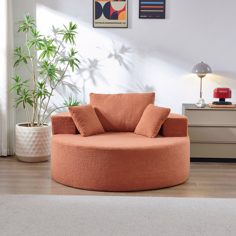 Fauteuil Teddy Plush, Orange moelleux