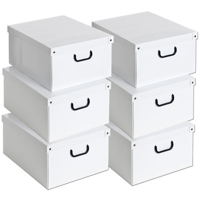 Boîte de rangement: 6 pièces - beige