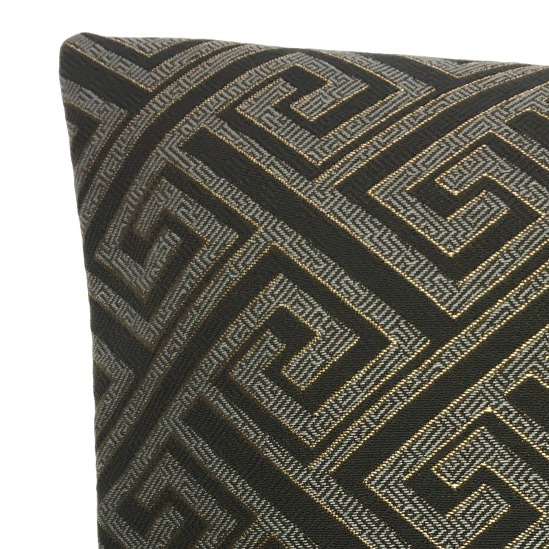 Coussin décoratif géométrique , 22 po x 22 po, Gris
