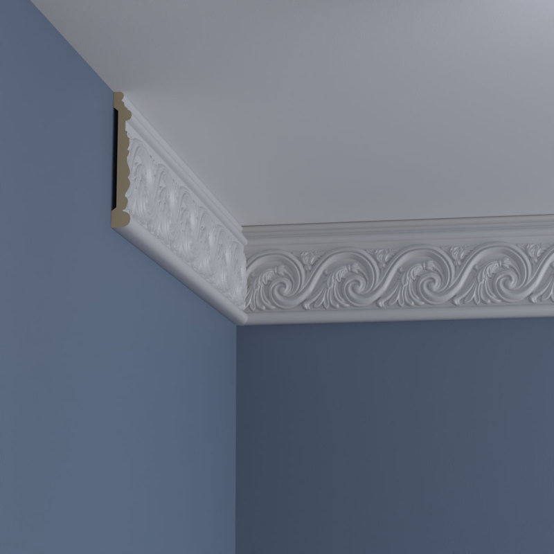 Primed White Polyurethane Crown Chair Rail Moulding
