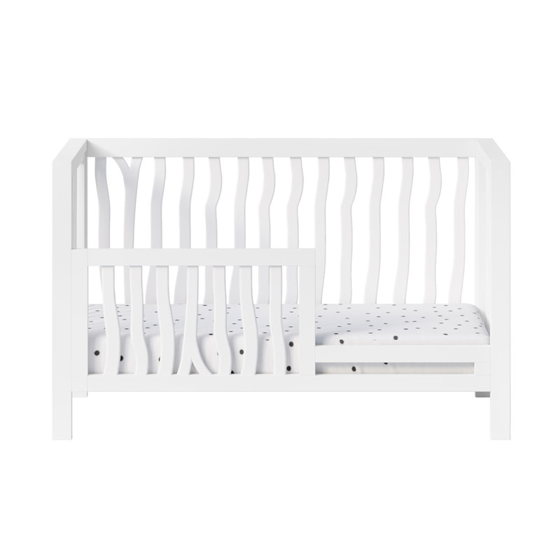 Milk Street Baby Branch Toddler Bed Conversion Kit  (Acacia/Snow), White