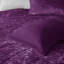 Édredon double / grand en velours mauve - Diamant, comprend taies décoratives et oreiller, décor lavable pour le lit, fer à repasser à la machine-116011176-116011175