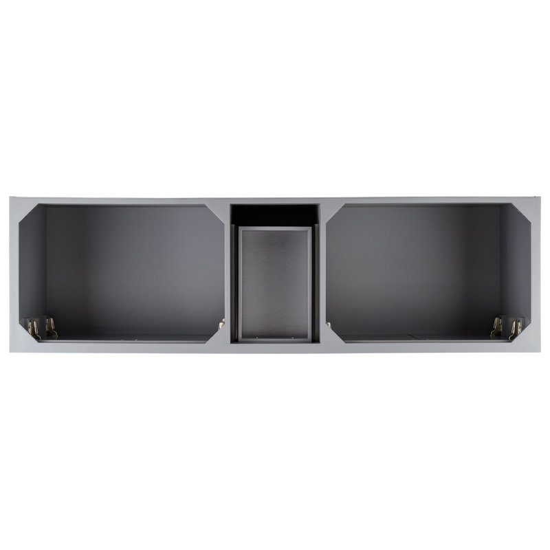 Quen 72" Freestanding Double Basin Vanity Set with Cabinet, Vanity Top, and Oval Undermount Sinks, Feathered White Quartz