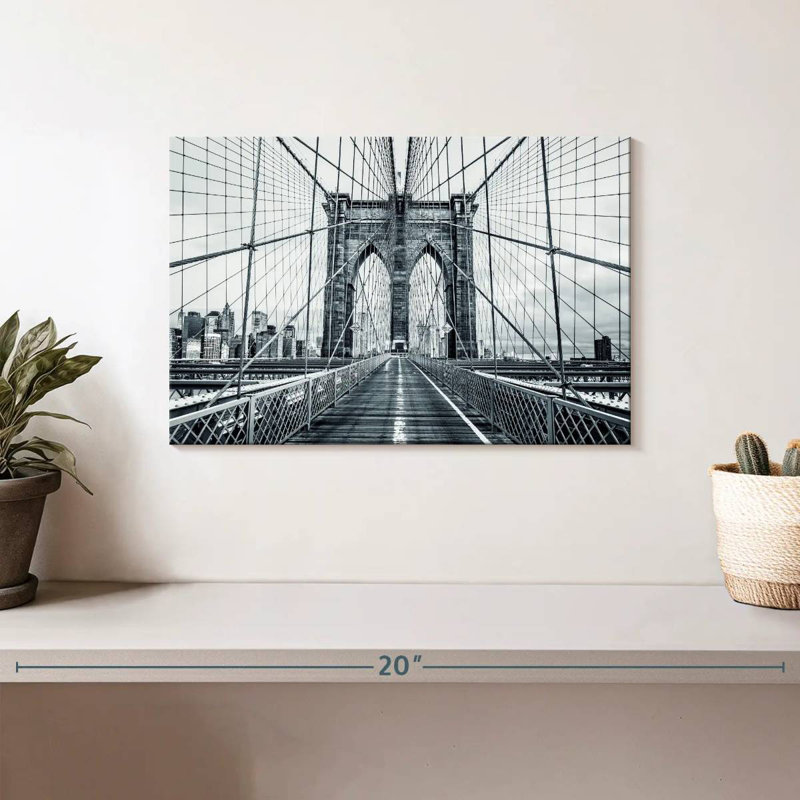 Pont de Brooklyn monochrome, H 8 po x l 12 po