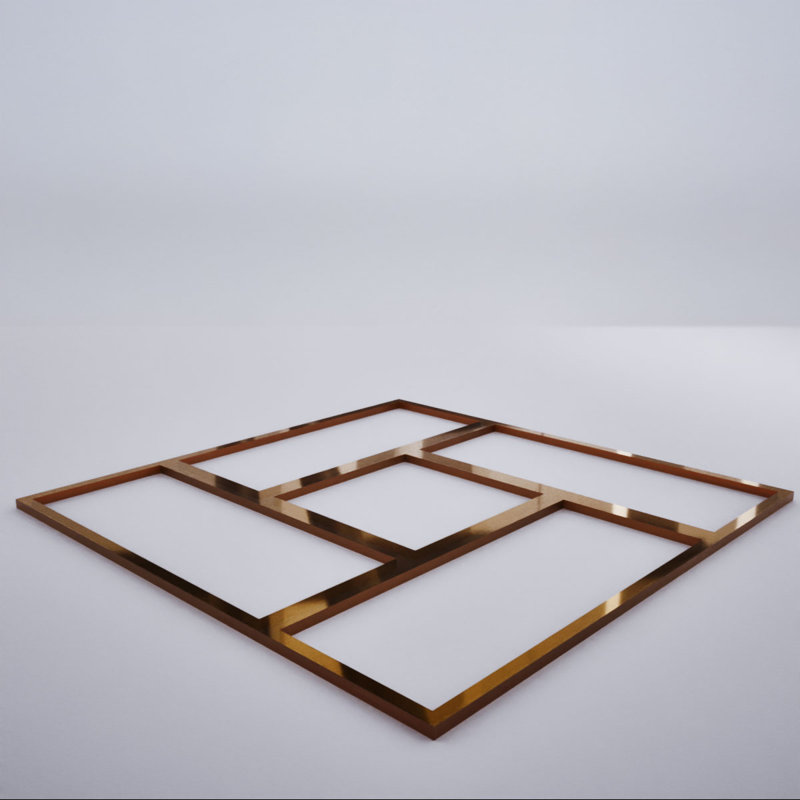 Très petits panneaux muraux décoratifs en acrylique Sheffield, 7.38" H x 7.375" W x 0.125" D, Bronze