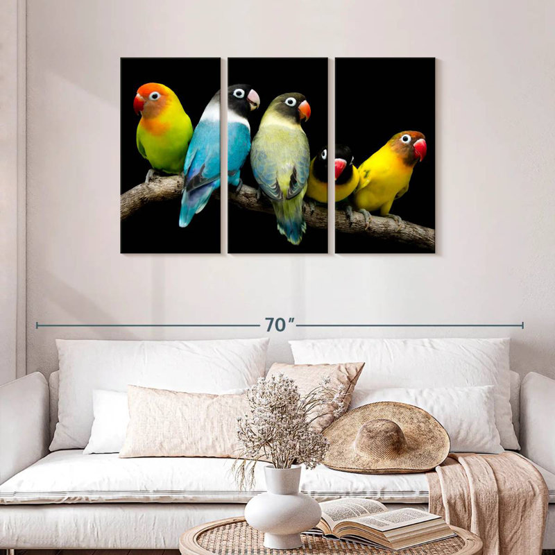 Brampt Five Lovebird Pets, 28" H x 45" W