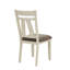 Chaises de salle à manger grises et blanches (de 2), rembourrées, structure en bois, 2 chaises, coussins rembourrés, fabrication en bois,