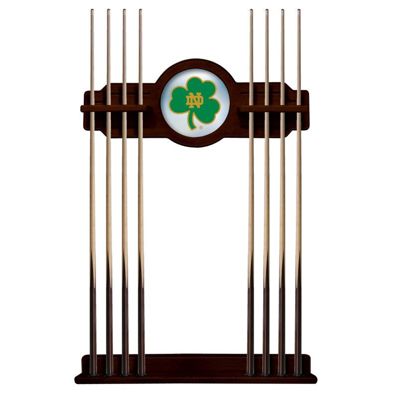 Porte-queues de billard NCAA, English Tudor, Fighting Irish de Notre Dame (trèfle)