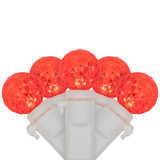 LED G12 Berry Christmas Lights - 16' White Wire - 50 Ct