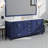 Double Bath Vanity with Carrara Marble Top-110821779