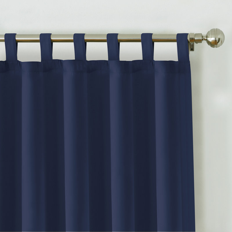 Rideau simple obscurcissant Jarret, bleu, l 52 po x L 108 po