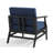 Teak Outdoor Four-person Patio Set with Cushions and Two Tables-115068875-115068874
