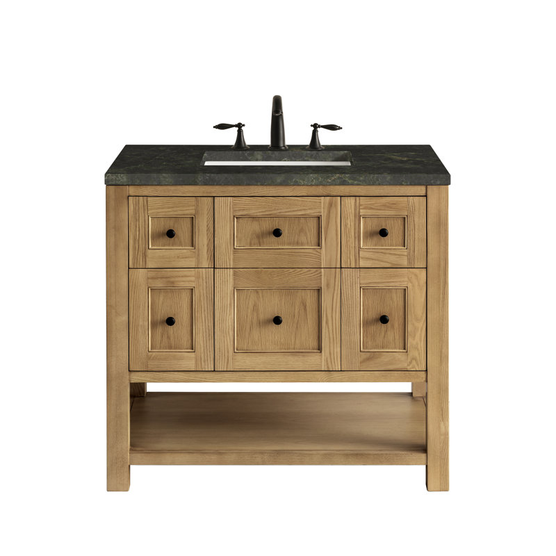 Breckenridge 36'' W Single Vanity, Light Natural Oak, Phantome Eclos, 8" Widespread