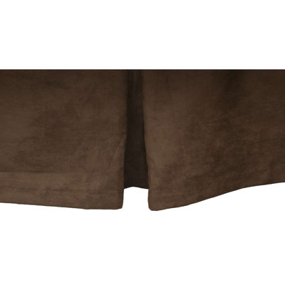 Wooded River Alaska Bedskirt - Queen - Chocolate Suede
