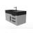 Bassi 36 " W Wall Mounted Wall Mounted 1 Single Vanity Bathroom Vanity With Solid Surface Top-1300855779-1300855776-1244170815