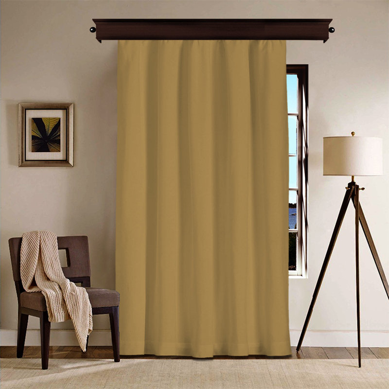 Rideau en polyester Dursunbey, Moutarde