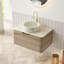 Meuble-lavabo de salle de bain de 30 po avec lavabo, armoire de rangement flottante en contreplaqué avec tiroir Xai Xai 