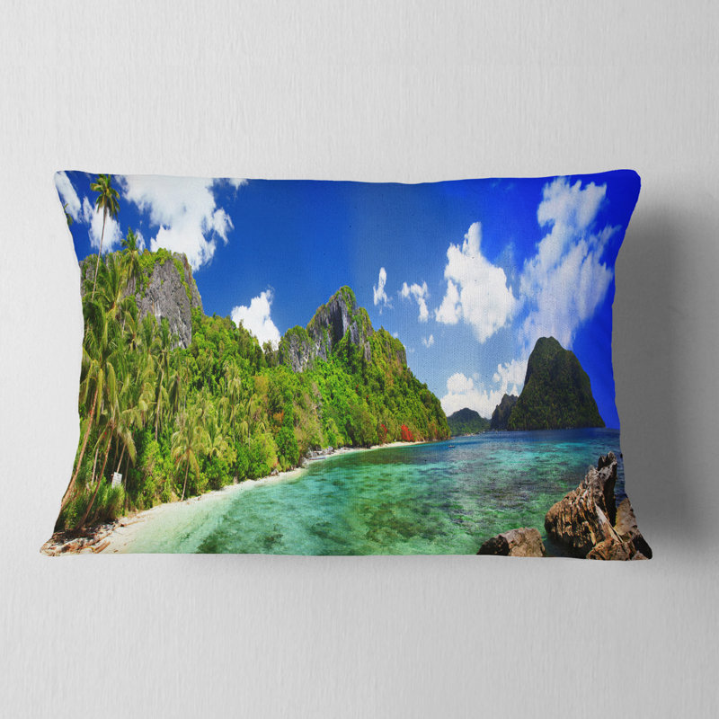 Coussin lombaire paysage tropical