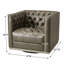 Fauteuil demi-tonneau pivotant 100% cuir véritable avec structure en bois massif-1697140071