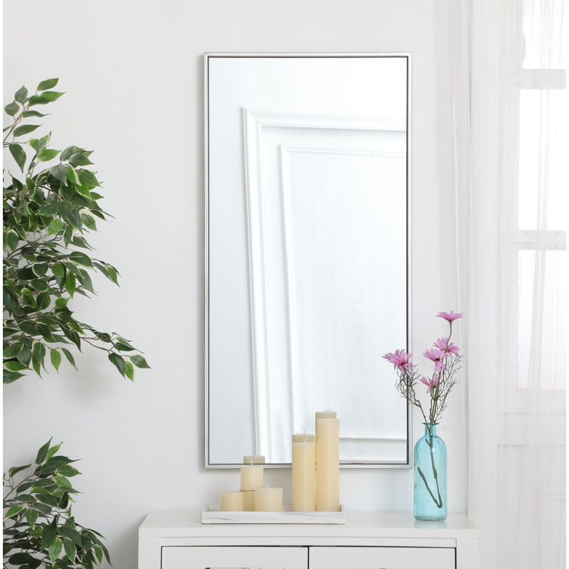 Miroir mural Sabine, 36 po x 18 po, Argent