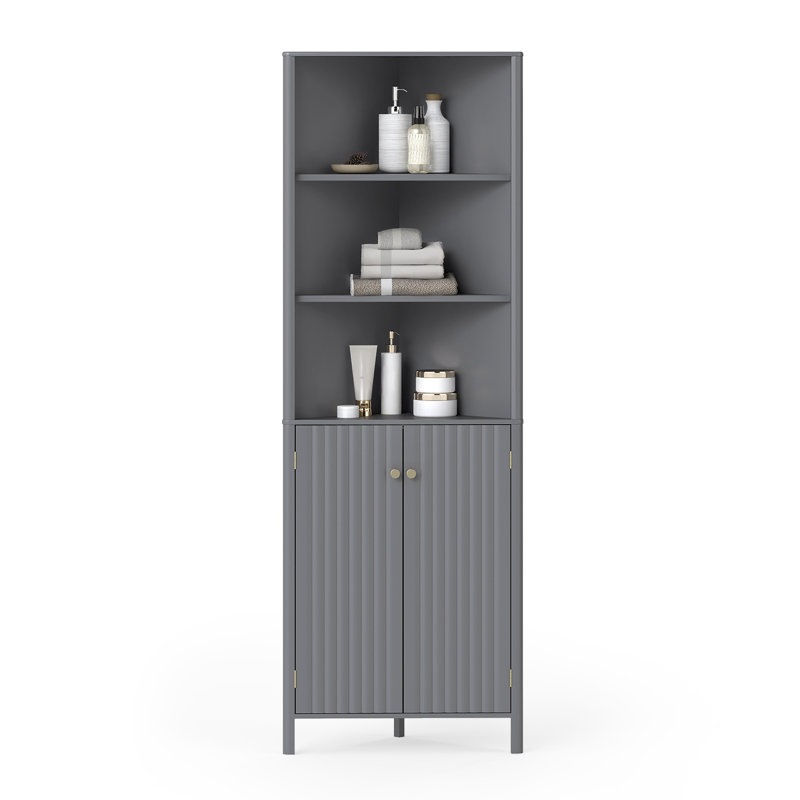 MDF Freestanding Bathroom Cabinet, Grey