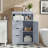 Goldean 34'' H X 22'' W X 11'' D Freestanding Bathroom Cabinet With Adjustable Shelf-594366877