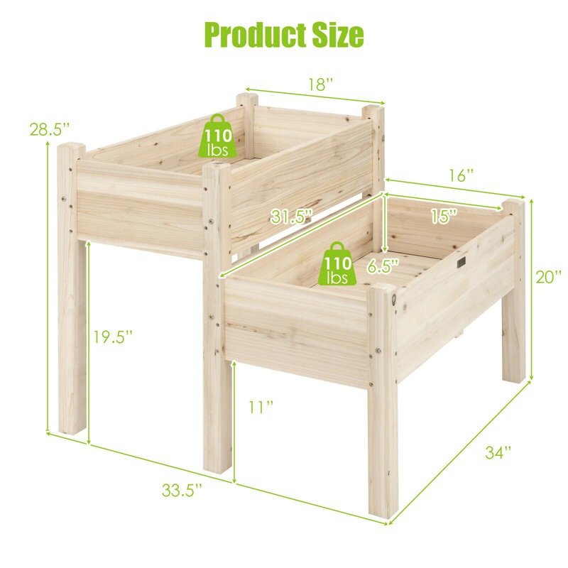 Gephart Wood Elevated Planter