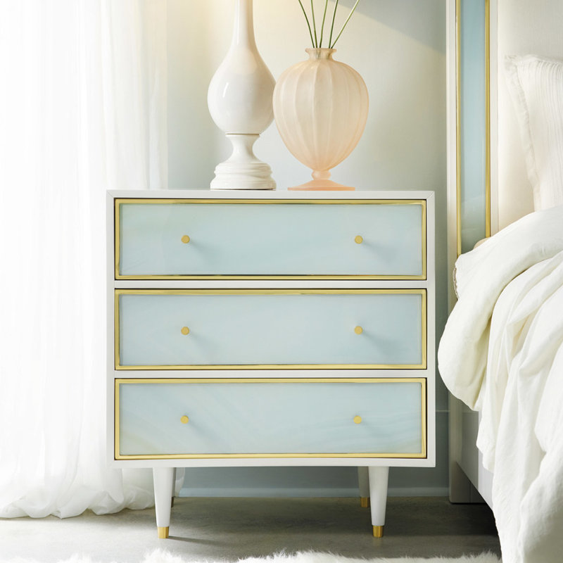 Commode anglaise 3 tiroirs Seaglass Bedside
