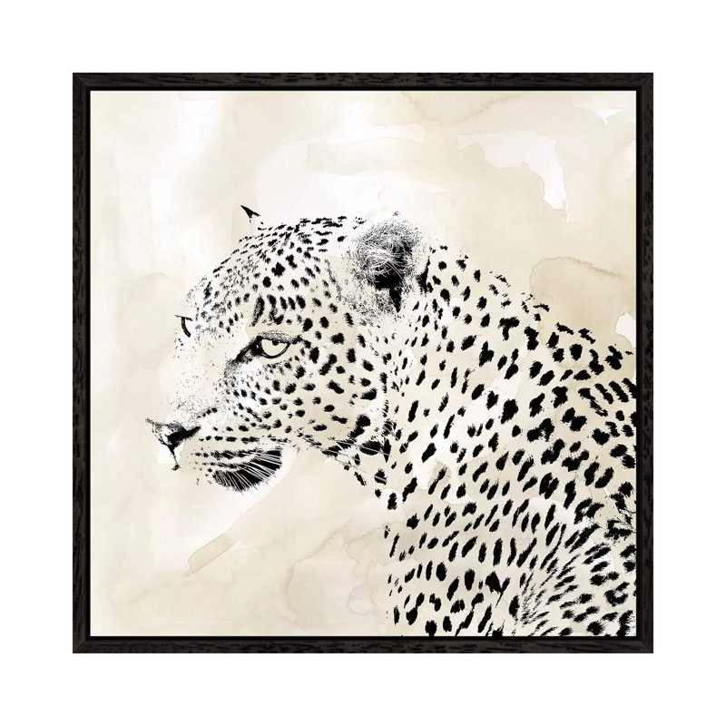 Leopard Spot II by Carol Robinson - Print on Canvas, 66.04 cm H x 66.04 cm W, Black Framed